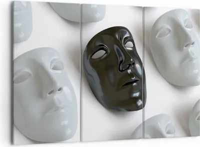 Produktbild von Bild auf Leinwand - Leinwandbild - Venedig Maske Schauspieler Theater - 105x70cm - Wand Bild - Wanddeko - Leinwanddruck - Bilder - Kunstdruck - Leinwand bilder - Wandkunst - CE105x70-2208