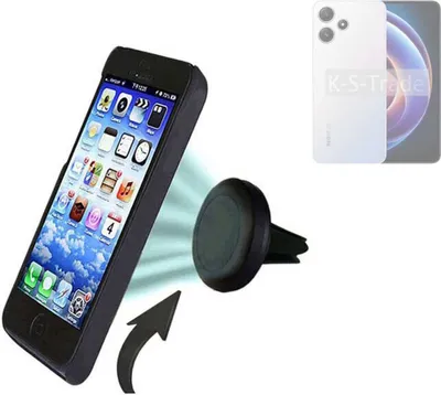 Produktbild von K-S-Trade Kompatibel mit Xiaomi Redmi Note 12R Auto Handy Halterung KFZ Halter Lüftungsgitterhalterung Air Vent mount Smartphone Halter