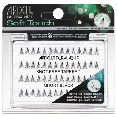Immagine prodotto di Ardell Soft Touch Ciglia a grappolo senza nodi corte nere, 56 pezzi