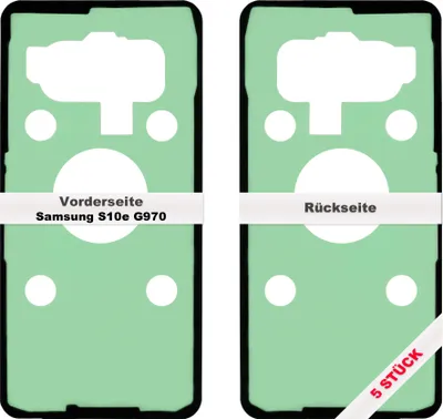 Produktbild von 5x Samsung Galaxy S10e G970 Akkudeckel Klebefolie Kleber Backcover Rahmen Batterie Glue