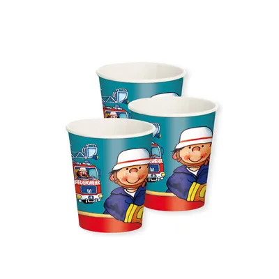 Produktbild von Party-Becher Feuerwehr, 8-tlg.