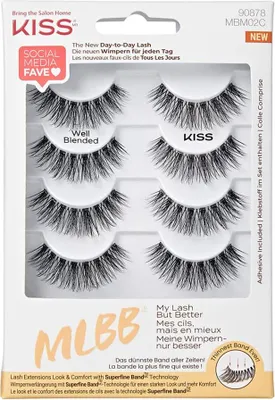 Produktbild von KISS Well Blended Falsche Wimpern am Streifen, 4 Paar