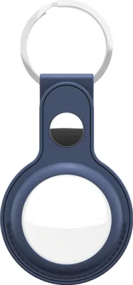Immagine prodotto di Portachiavi KeyBudz per AirTag - Realizzato a mano in vera pelle - Adattamento sicuro per l'AirTag - Gancio per riporre piccoli oggetti