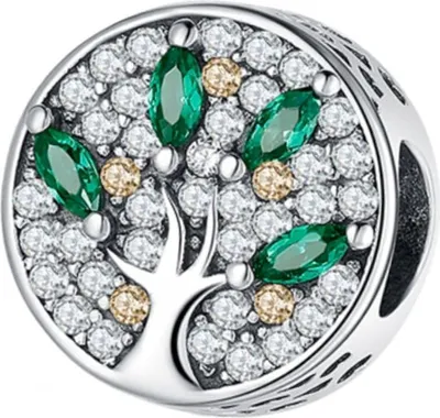 Image de Charm Arbre généalogique Pandora Pavé Argent 925