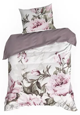 Immagine prodotto di EUROFIRANY | Biancheria da letto - 140x200 cm - 100% cotone - Set copripiumino - a fiori
