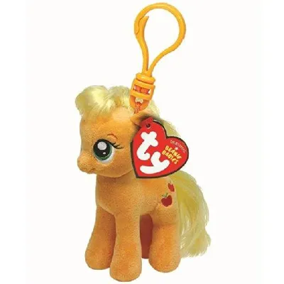 Produktbild von TY My Little Pony Applejack Sparkle Schlüsselanhänger Clip 10cm Plüschtier
