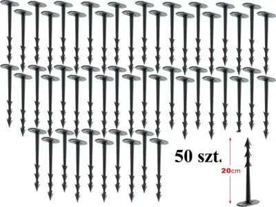 Obrázek produktu pro Zemědělské netkané geotextilie 20,9 cm 50 ks. Kotvy černé