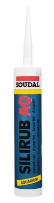 Image de SILIRUB AQ Colle et mastic d'étanchéité pour aquariums et verre Cartouche 310 ml noir SOUDAL