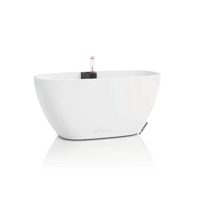 Produktbild von LECHUZA-Pflanzgefäß NAVIO Color 20 Weiß | Pflanzgefäß mit Bewässerungssystem | matte Oberfläche | 39 x 19 x 18 cm | 19430