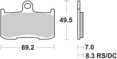 Immagine prodotto di Coppia pastiglie freno Racing SBS mescola carbonio 782DC