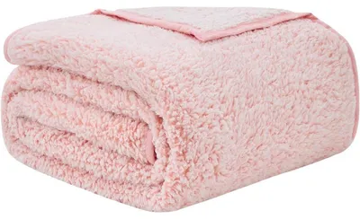 Productafbeelding van Kuscheldecke, Sherpa deken, zacht, 228x228 cm, roze, omkeerbaar, extra zacht