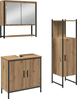 Immagine prodotto di Set di mobili per il bagno 3 pcs Marrone Legno multistrato