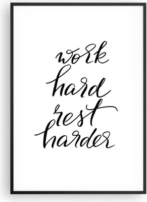 Produktbild von Gerahmtes Poster - Schwarzer Rahmen - Hart Arbeit Ruhe - 70x100 cm - Wand Bild - Wanddeko - Wandbilder - Kunstposter - Wandposter - Bilderrahmen - Bilder - Kunstdruck - P2BPA70x100-4558
