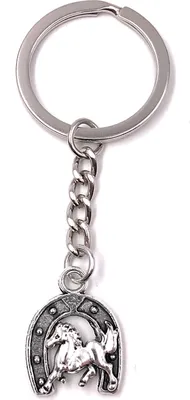 Produktbild von Onwomania Schlüsselanhänger Pferd Hufeisen Huf Metall Anhänger Charm