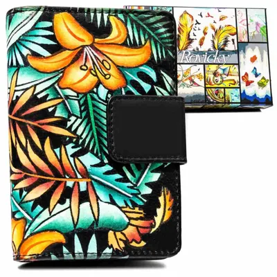 Zdjęcie produktu dla Duży pionowy portfel damski ze skóry naturalnej Rovicky