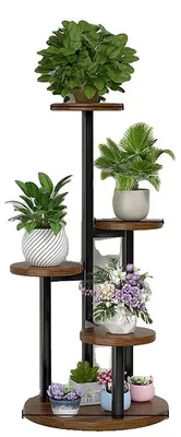 Productafbeelding van Plantenrek, meerlaags ontwerp, duurzaam design, zwart, 5 lagen