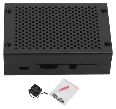 Produktbild von Schutzhülle für Raspberry Pi 3 Gehäusegehäuse aus Aluminiumlegierung mit Lüfter