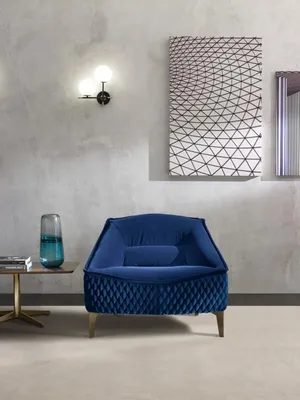 Produktbild von Sessel Einsitzer Luxus Polster Designer Textil Stoff Modern JVmoebel