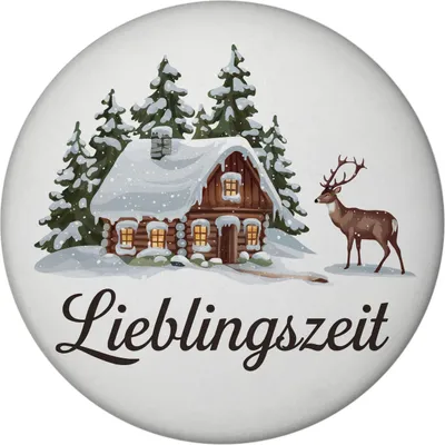 Produktbild von Lieblingszeit Holzhütte Magnet