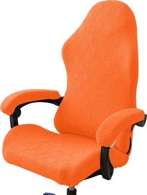 Produktbild von Universal-Gaming-Stuhlbezug, elastischer Stoff, verschleißfest, feuchtigkeitsableitend, atmungsaktiv, dekorativer Stuhlschutz, Sessel-Sitzbezug