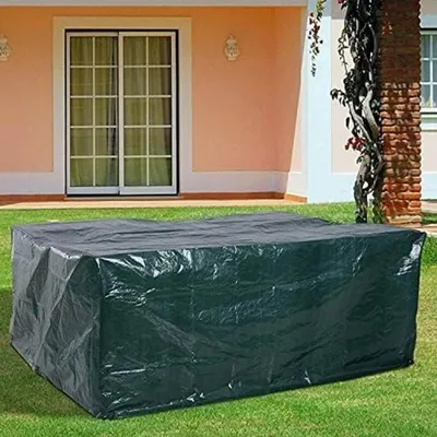 Produktbild von Abdeckplane für Gartenmöbel wasserdicht atmungsaktiv Polyethylen rechteckig Grün 180x120x70cm