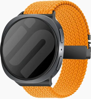 Produktbild von Strap-it Geflochtenes Nylonband mit Fallschirmschließe - passend für Samsung Galaxy Watch 8 - 40mm / Galaxy Watch 8 - 44mm / Galaxy Watch 8 Classic (orange)