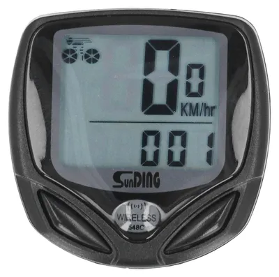 Produktbild von Fahrradcomputer mit LCD-Display und Hintergrundbeleuchtung, wasserdichter, kabelloser Tacho und Kilometerzähler