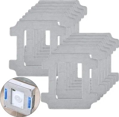 Produktbild von 12pcs Ersatzteile für Ecovacs Winbot W2S / W2S Omni ,Mikrofaser-Mopp zum Reinigen von Staub, Fenstern und Flecken