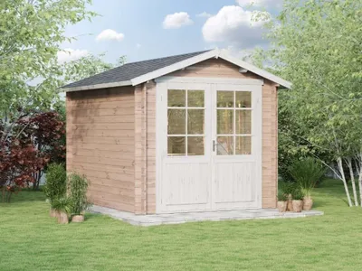 Produktbild von Alpholz Gartenhaus Bremen-28 B aus Massiv-holz, Gerätehaus mit 28 mm Wandstärke, Garten Holzhaus inklusive Montagematerial, Geräteschuppen Größe: 250 x 320 cm, Satteldach