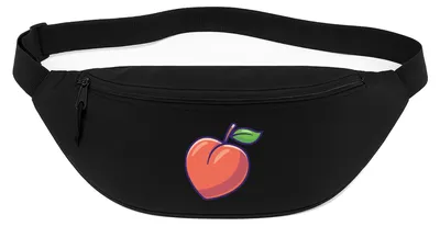Produktbild von Huuraa Bauchtasche Pfirsich Comic 2,5 Liter Black Polyester Crossbody Bag Geschenkidee