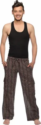 Produktbild von Haremshose "Happening" für Herren - bequeme Fischerhose für Fitness, Sport & Freizeit, braun M