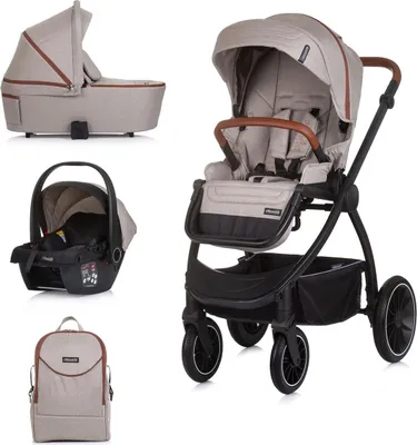Obrázek produktu pro Chipolino 3 v 1 Prestige batoh na kočárek i-Size dětská autosedačka béžová