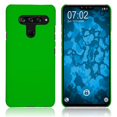 Produktbild von PhoneNatic Case kompatibel mit LG V40 ThinQ - Hülle grün gummiert Hard-case Cover