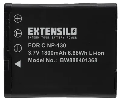 Produktbild von EXTENSILO Akku kompatibel mit Casio Exilim EX-ZR200BK, EX-ZR200RD, EX-ZR300, EX-ZR200WE, EX-ZR300GD, EX-ZR200BE Kamera (1800 mAh, 3,7 V, Li-Ion)