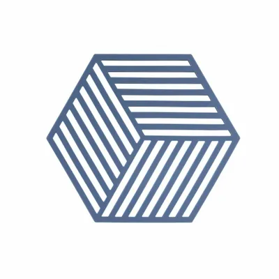 Image de Zone Denmark Dessous de plat Hexagon - Denim - 16 x 14 cm