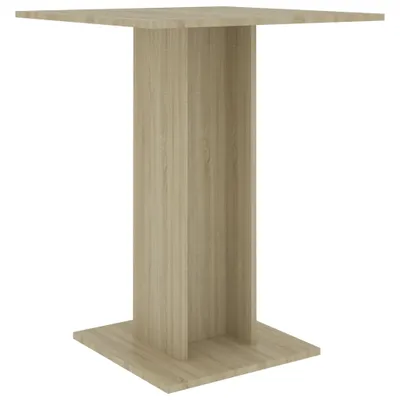 Image de vidaXL Table de bistrot Chêne Sonoma 60×60×75 cm Panneau de particules