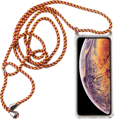 Produktbild von Handykette für Apple iPhone X / XS - Smartphone Necklace Hülle mit Band - Schnur mit Case zum umhängen in Rot