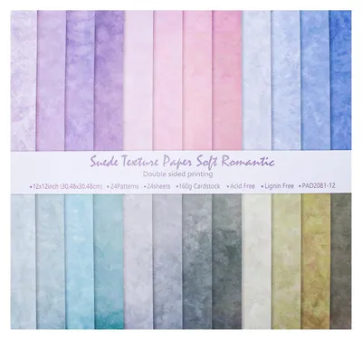 Produktbild von Scrapbook Papier - 24 Blatt - Bastelpapier für Scrapbooking - Bunt