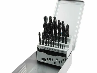 Produktbild von Vrtáky do kovu v kovové krabičce, sada 25ks, Ř1-13mm, po 0,5mm, HSS