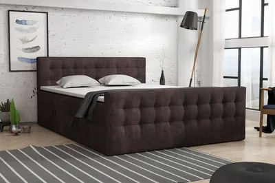 Produktbild von FEDVE Boxspringbett Schlafzimmerbett PUMIKAS LUX mit 2 Bettkasten, Doppelbett mit Bonell-Matratze und Topper 180x200