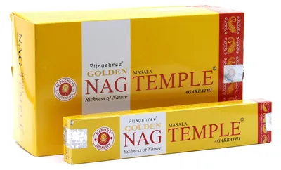 Produktbild von Räucherstäbchen Vijayshree "Golden Nag Temple" 15gr.