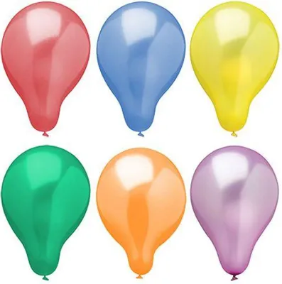 Produktbild von Luftballons Ø 25 cm farbig sortiert "Metallic"