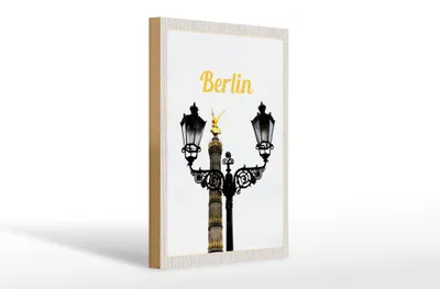 Produktbild von Holzschild Reise 20x30cm Berlin Deutschland Siegessäule Reise