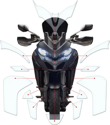 Produktbild von Lackschutzfolie Steinschlagschutz passend für Ducati Multistrada 1260/1260S 2018+