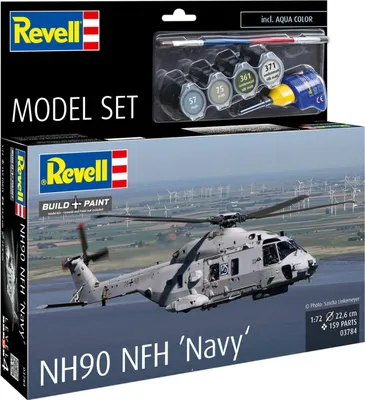 Produktbild von Revell Modellbausatz - NH90 NFH Marine 1:72 - inkl. Aqua-Color-Grundfarben