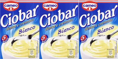 A collage of three identical product packages for Cameo Ciobar.