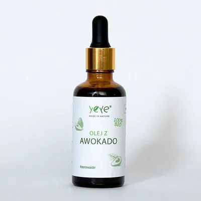 Zdjęcie produktu dla Olej z awokado BIO zimnotłoczony nierafinowany 50ml YEYE  Nature
