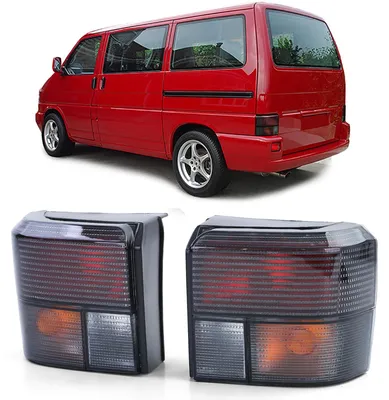 Für VW T4 IV ab 1990-2003 Rückleuchten Schwarz Smoke SET Links + Rechts in der Farbe Schwarz von Carparts-Online GmbH