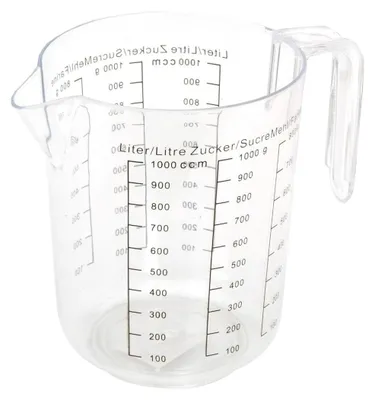 Productafbeelding van Transparante meetbeker, basismodel, 1 liter