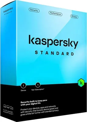 Zdjęcie produktu dla Kaspersky Standard Antivirus 1 użytkownik 1 rok Super Slimbox dla Windows Android iOS macOS